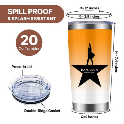 WFSJRED Rise Up 20 oz Insulated Tumblers with Lid & Straw | Independence Day Stainless Steel Travel Coffee Wine Tumbler Mug (Tumbler)