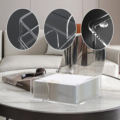 2 Pack Acrylic Napkin Holder Set – 1 Standard Large + 1 Mini Cocktail Size, Clear Hand Towel Tray for Bathroom, Kitchen, Party & Restaurant