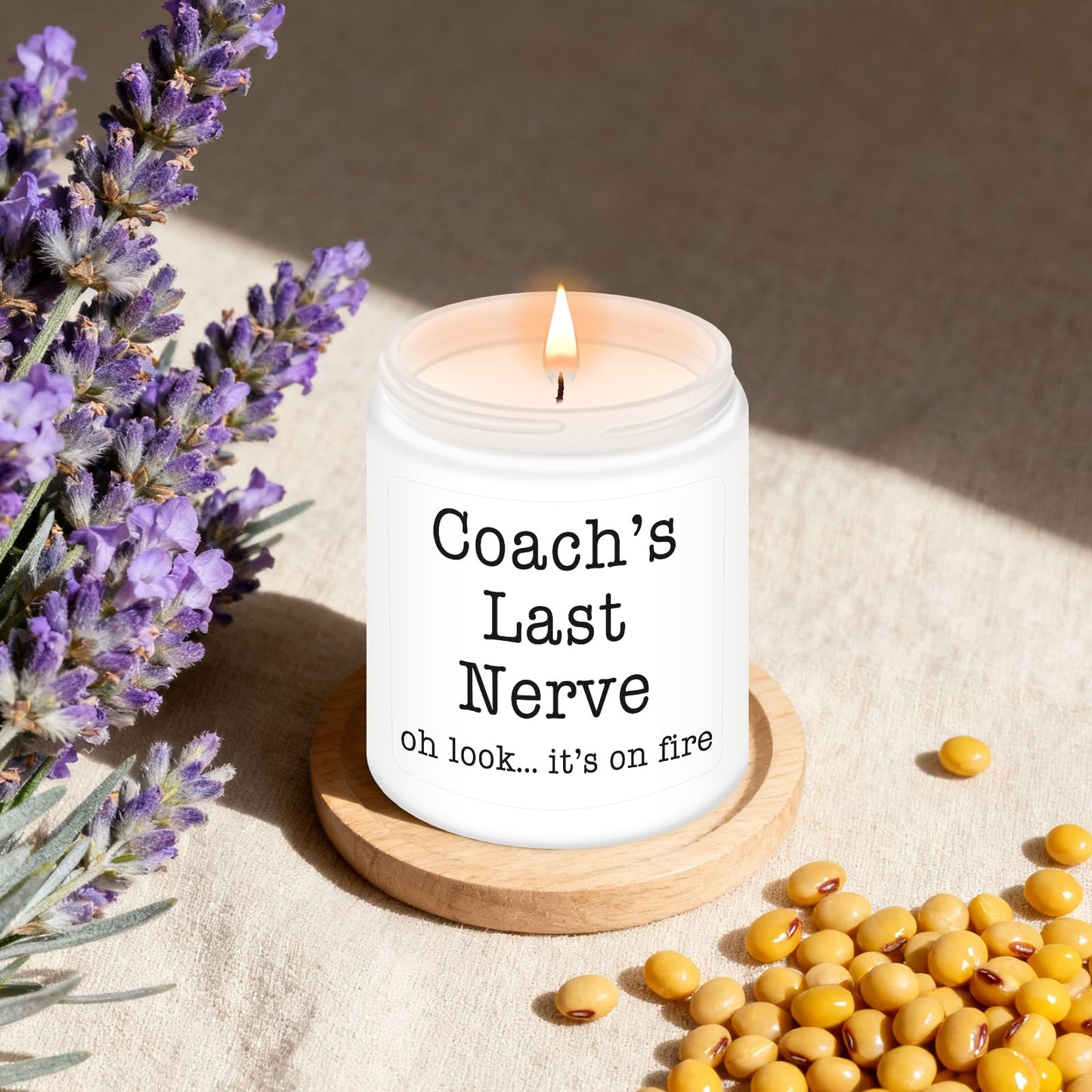 Homsolver Coach Gifts for Women & Men, Thank You, Appreciation, Christmas, Birthday Gift for Baseball Softball Volleyball Hockey Coaches,Coach's Last Nerve Scented Candle