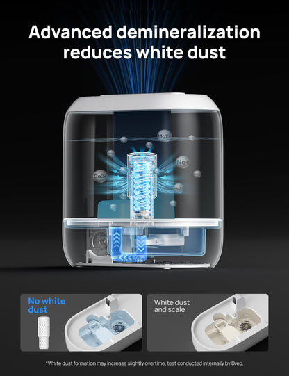 Dreo Smart Humidifiers for Bedroom, Top Fill 4L Supersized Humidifier Large Room with 28 dB, 36H Runtime, Touch/APP/Voice Control, Nightlight, Cool Mist Humidifiers for Baby, Plants, Indoor, Black
