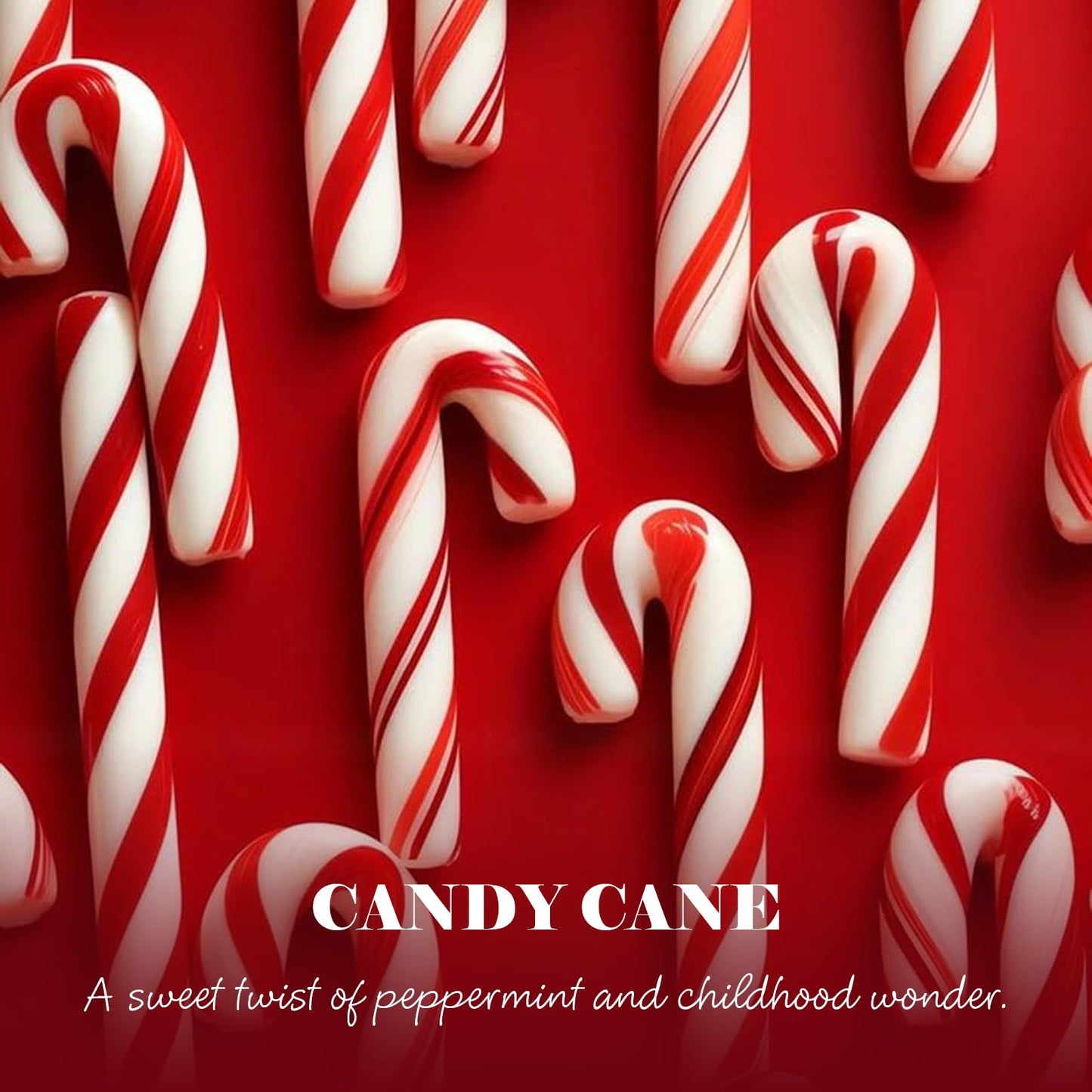 M&SENSE Christmas Holiday Candle - Candy Cane Scent, 7.4 oz Soy Wax, Winter Scented Candle Gift for Women and Teen Girls