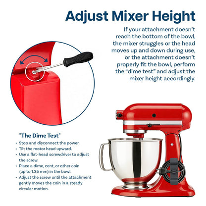 Mixer Attachments for KitchenAid 4.5–5 Quart Tilt-Head Stand Mixers – Compatible with Artisan & Classic – Beaters, Whisks, Dough Hooks & Attachment Sets by MMOBIEL (3-in-1, Stainless Steel)