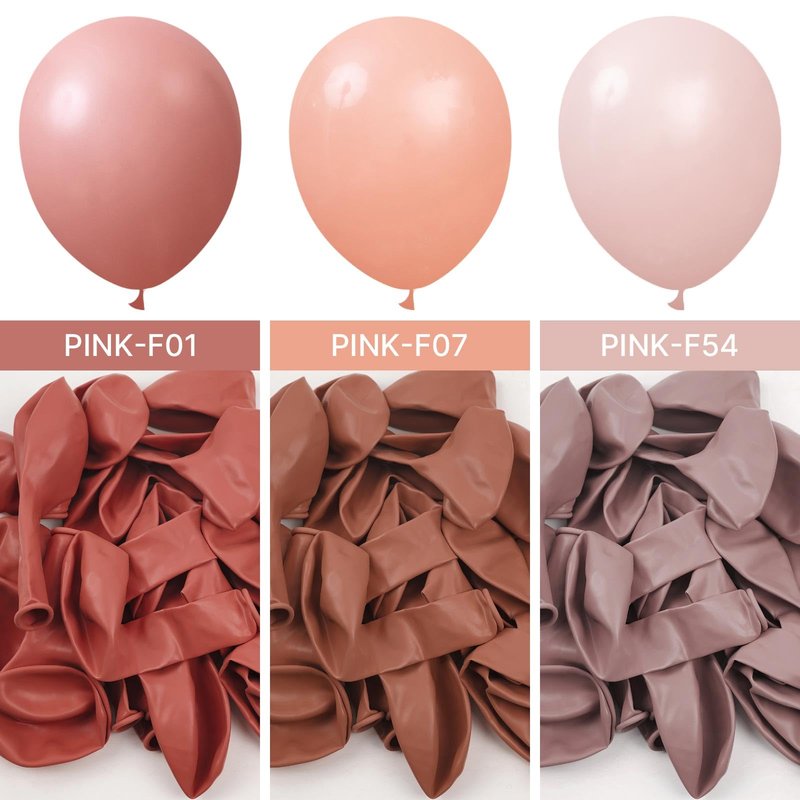 PartyWoo Dusty Pink Balloons 50pcs 12 Inch Boho Blush Lilac Pink Latex Helium Balloons for Princess Birthday Baby Shower Graduation Gender Reveal Anniversary Bachelorette Party Decorations Pink-F54
