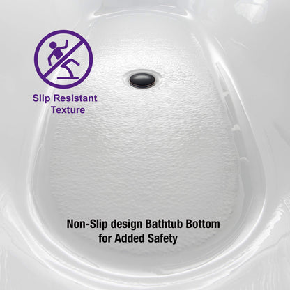 WOODBRIDGE 67" Acrylic Freestanding Bathtub Contemporary Soaking White Tub with Oil Rubbed Bronze Overflow and Drain，BTA1515-ORB-Drain&O