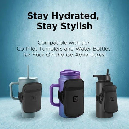 IRON °FLASK Water Bottle and Tumbler Wallet for On-the-Go Storage - Water Resistant, Adjustable, Organized Compartments, Stylish - Perfect for Active Lifestyles - 4 x 6.9 inches