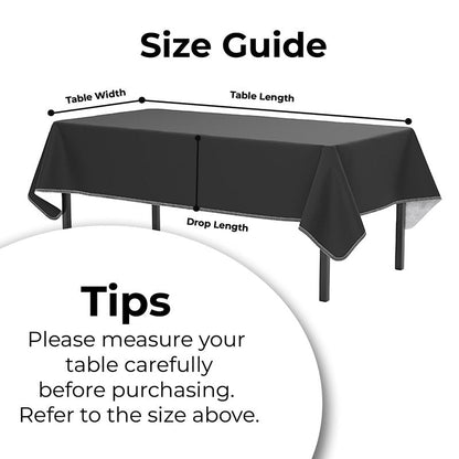 Exquisite Red Gingham Vinyl Tablecloths - 54 in. x 70 in. - Pack of 1 Rectangle Tablecloth with Flannel Backing - Plastic, Reusable & Waterproof