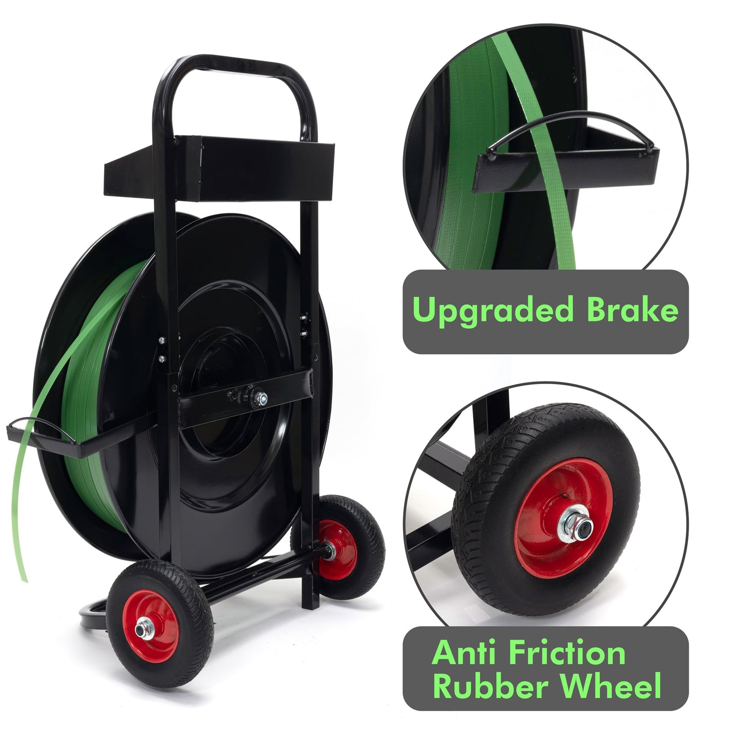 Gresdent Strapping Deluxe Steel/Plastic Heavy Duty Strapping Dispenser for Poly and Steel Strapping