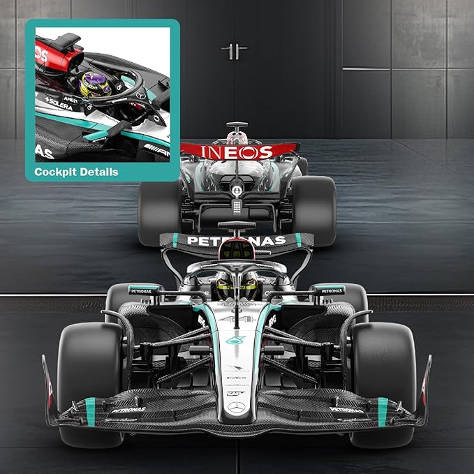Voltz Toys Mercedes-AMG F1 W15 1:12 Scale RC Car – Officially Licensed Formula 1 Remote Control Race Car 2.4GHz for Boys Girls and Collectors (1:12 Mercedes-AMG F1 W15)
