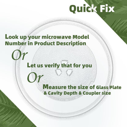 Gemroom 10" Microwave Turntable Compatible with GE WB49X10229 WB49X0688, 10 inch Replacement Microwave Glass Plate for Magic Chef MP-3517203600