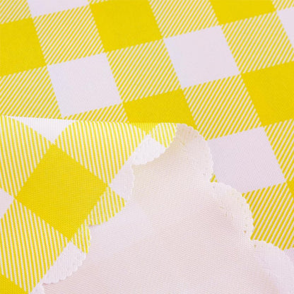 MANGATA CASA 2PCS Yellow Gingham Tablecloth for Rectangle Tables-Checkered Table Cloth Waterproof Kitchen & Table Linens-Polyester Buffalo Plaid Wrinkle Free Table Cover(Light Yellow 60x84in)