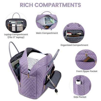 LOVEVOOK Travel Duffle Bag, Weekender Bag for Women with Professional Laptop Compartment Carry on Overnight Case with Toiletries Kit Wet Pocket for Business Travel, Hospital bag for Labor and Delivery