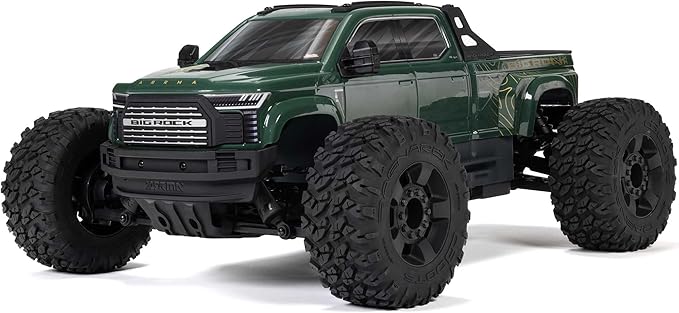 ARRMARC Truck 1/10 Big Rock 4X4 223S BLX BRUSHLESS Street Truck RTR (Batteries and Charger Not Included) with DSC (Green) ARA4312V4T2
