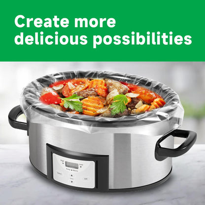 JVVFUU Slow Cooker Liners 3-8 Quart, Cooking Bags Large Size 13"x 21", Slow Cooker Bags Disposable Oval Large For Crock Pot (30)