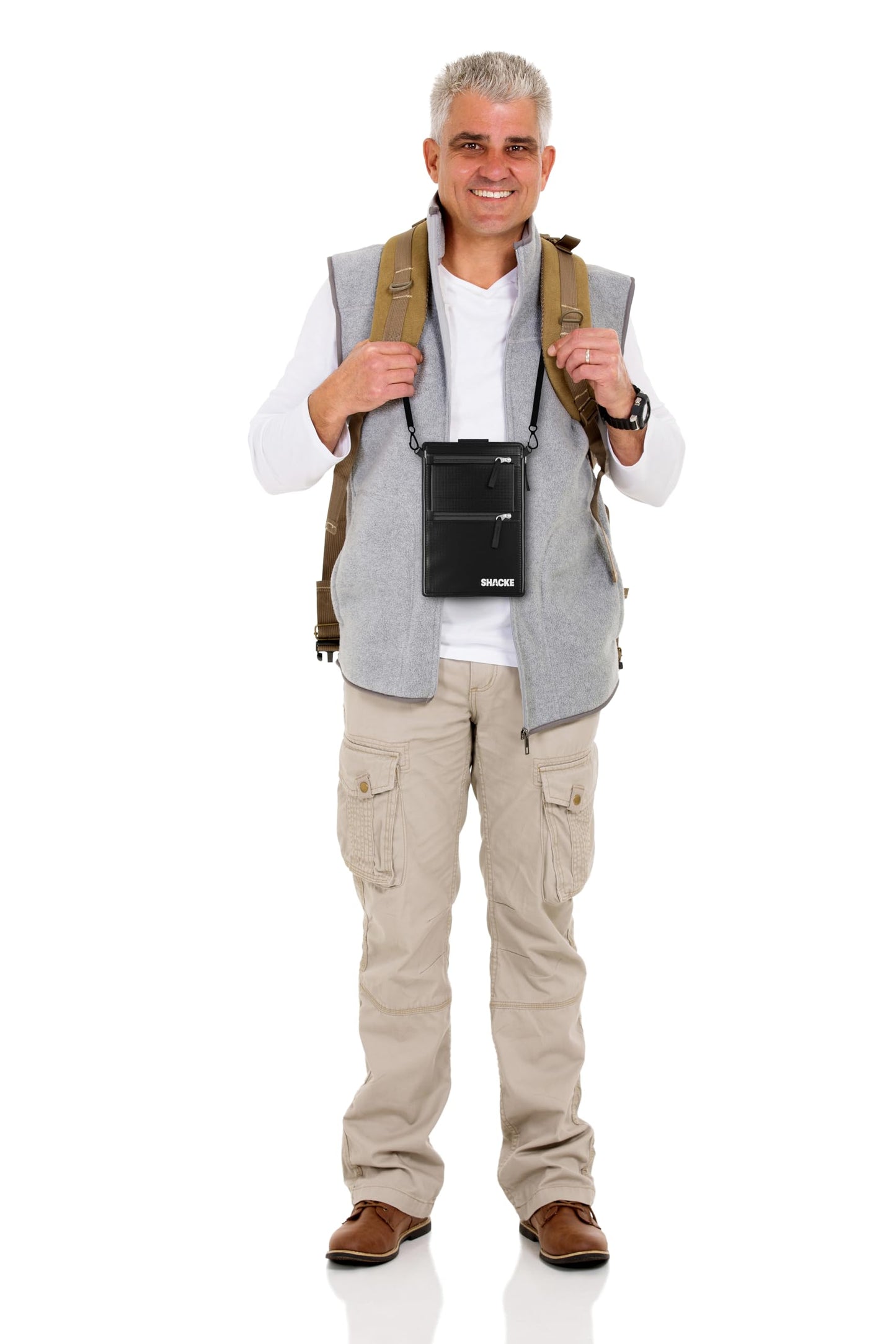 Neck Pouch - RFID Passport Holder and 2 in 1 Belt Wallet