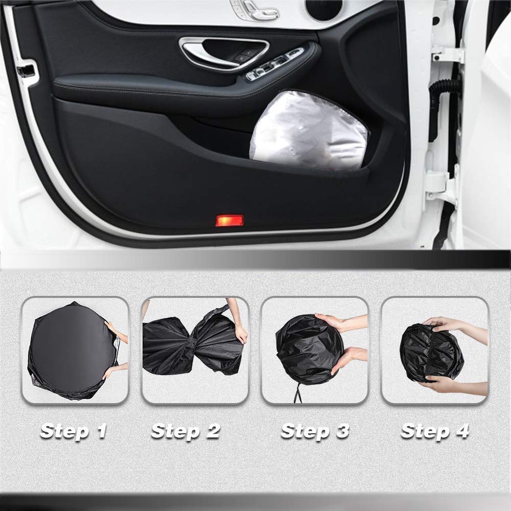 [2025 Upgrade] TDCQQGQQ Van Gogh Starry Sky Windshield Sun Shades, Car Sun Shade for Front Window for Car SUV Truck, Protect The Vehicle from High Temperature Damage and Uv Reflection,63 L x 33.5" W