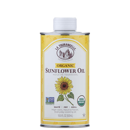 La Tourangelle, Organic Canola Oil, Expeller-Pressed Non-GMO Canola Seeds, Pesticide and Chemical Free, High Heat Neutral Cooking Oil, 16.9 Fl Oz