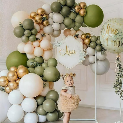 PartyWoo Sage Green Balloons 100pcs 12 Inch Olive Boho Green Latex Helium Balloons for Birthday Baby Shower Graduation Wedding Dinosaur Jungle Golf Football Baseball Theme Party Decorations Green-F11