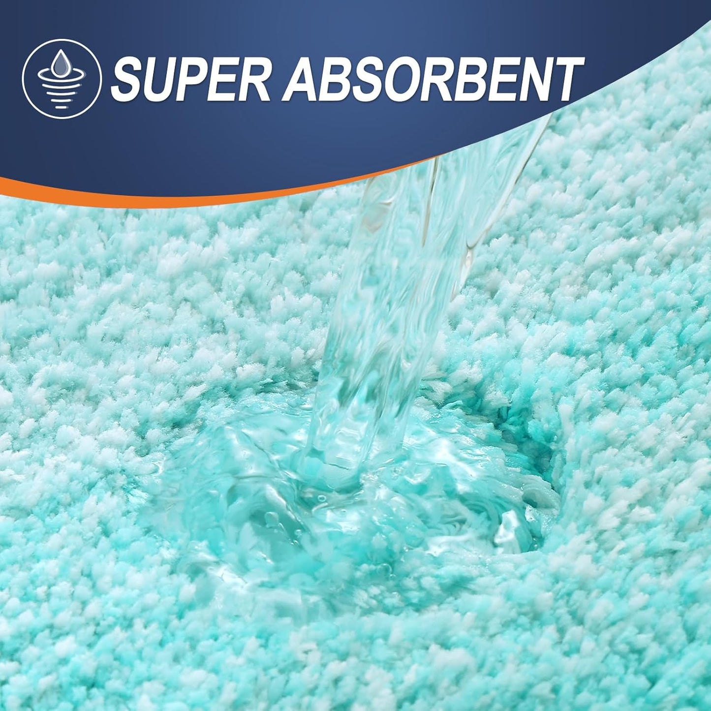 OLANLY Large Bathroom Rugs - Extra Soft Microfiber Mat, Quick-Dry & Machine Washable | Teal 45x27