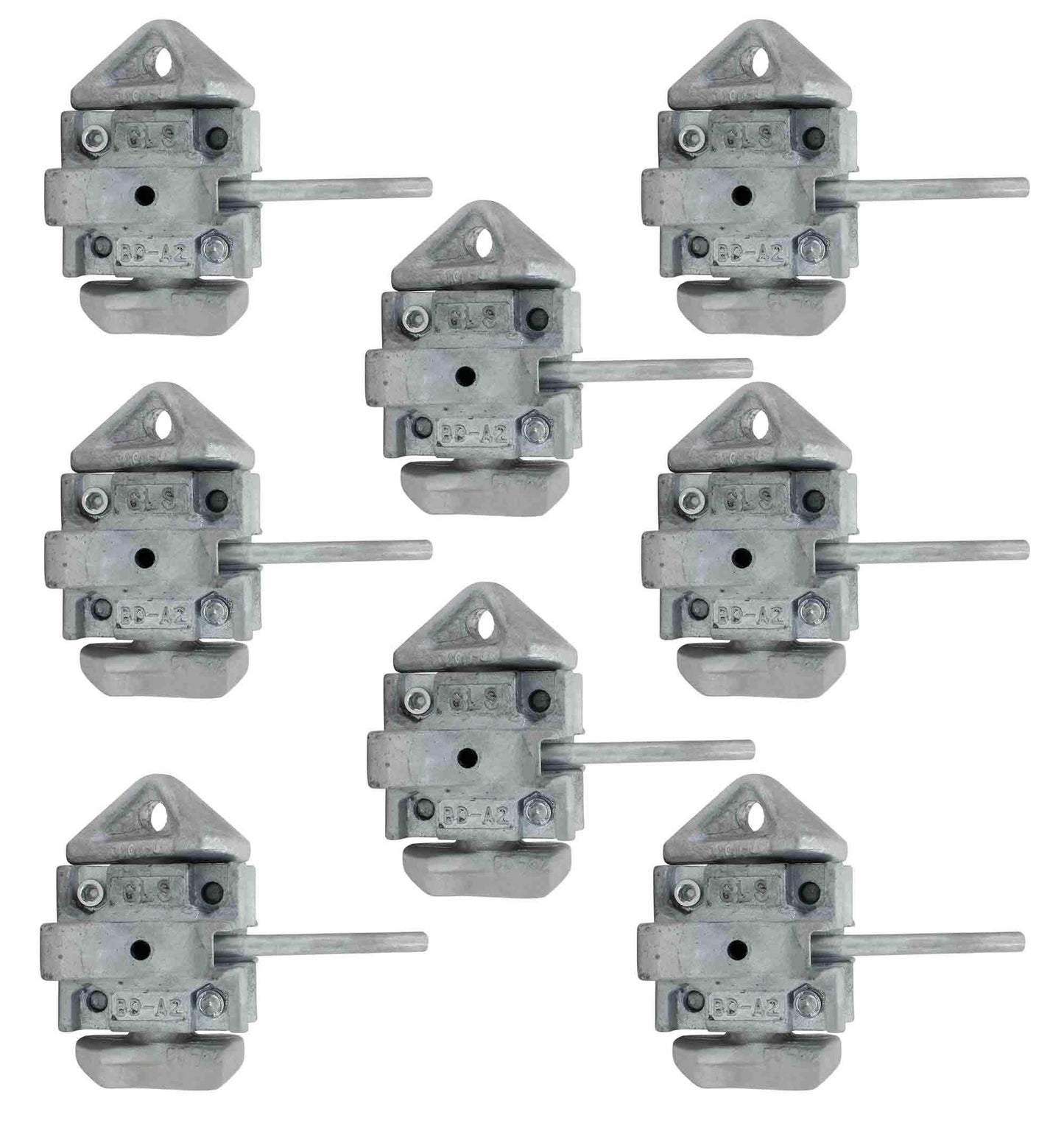 Mytee Products (8 Pack) Sea Rail Shipping Container Manual Twist Lock Left-Right Handlocking Casting Steel - No Lever Required