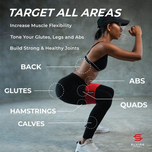 Elvire Fabric Resistance Bands for Working Out, Exercise Set of 3, Booty Band for Women, Workout Loops for Legs, Glutes, Squats