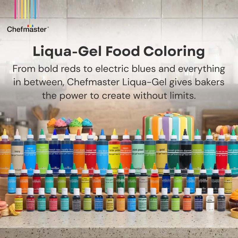 Chefmaster Liquid Whitener Liqua -Gel Food Coloring | Brighter Whites & Pastels | Professional-Grade Dye | Fade-Resistant