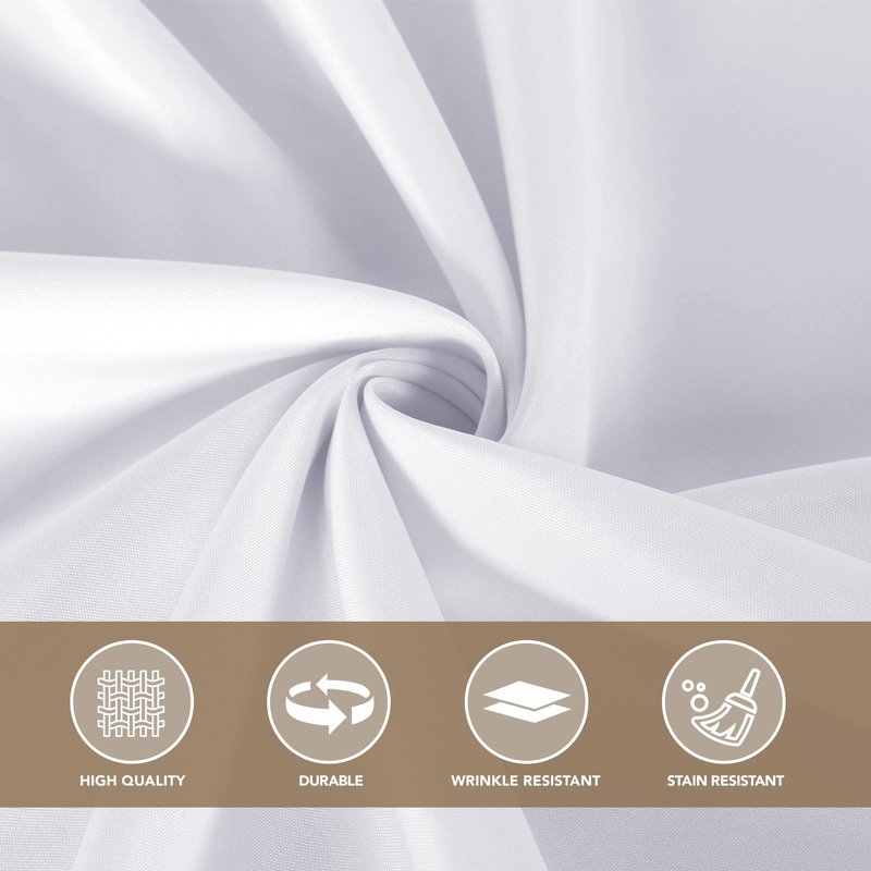 sancua White Table Cloths Rectangle, 10 Pack Tablecoths Rectangular for 6 Foot Tables - Washable Polyester Fabric Table Cover for Wedding, Birthday Party, Banquet Reception, 54x108 Inch
