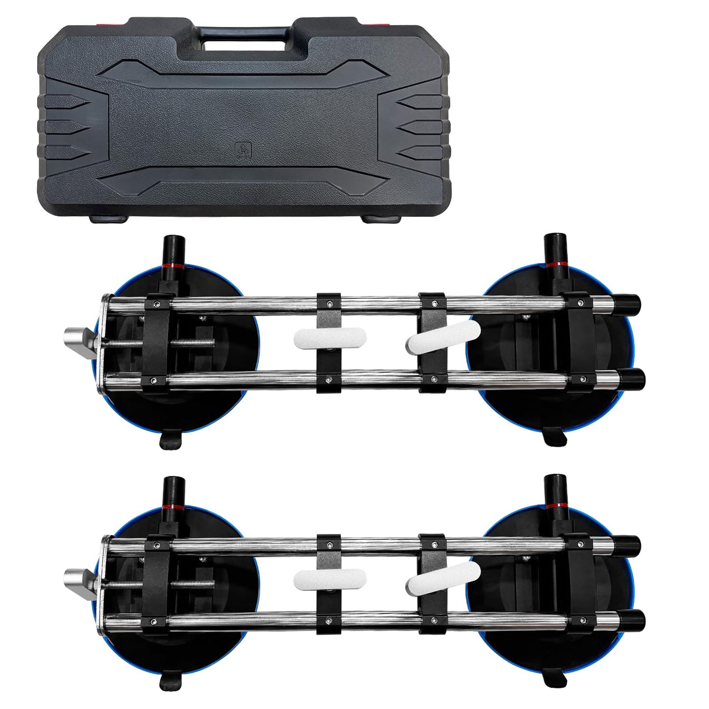 Mitoykus Manual Vacuum Countertop Leveling System - 3s Quick-Suction Technology & 4 Adjustable Knobs for Seamless Granite/Quartz/Marble Alignment | Heavy-Duty Clamping Force, No Slip Grip【2 Pack】