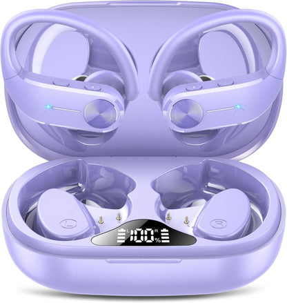 Ear buds Wireless Bluetooth Earbuds 2025 NEW Bluetooth 5.3 Sport Headphones 68Hrs Playtime with LED Display Powerful Bass Over Ear Earphones with Earhooks IP7 Waterproof USB C for Workout/Running