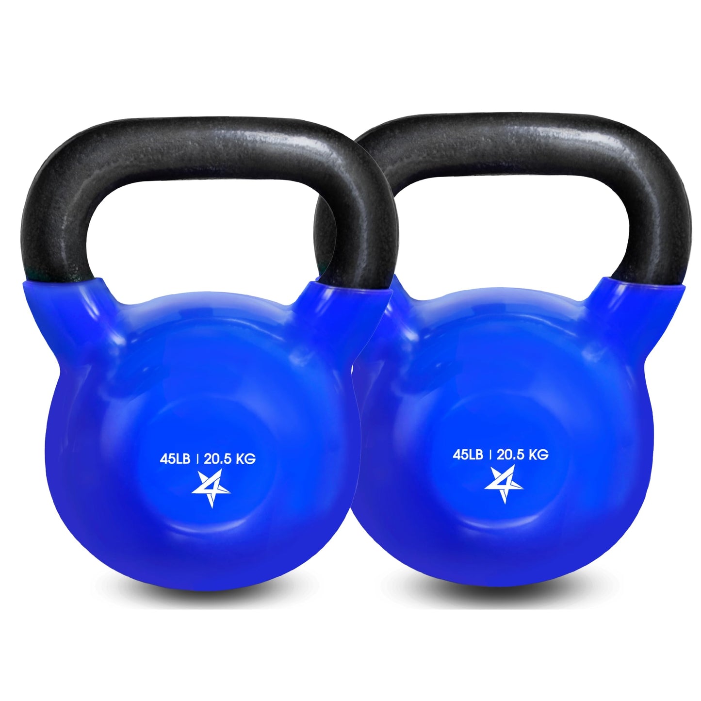 Yes4All Kettlebell, 5-100 LB Vinyl Coated Cast Iron Strength Training Kettlebells for Home Gym Exercises, Fitness, Full Body Workout Equipment, Push Ups, and Grip Strength