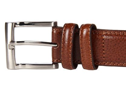 Florsheim Men's Big-Tall Pebble Grain Leather Belt 32mm, Cognac, 46