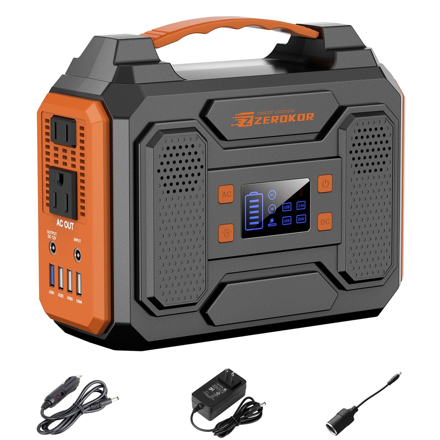 Solar Power Bank Generator with Panels, 300W Portable Power Station with Solar Panel 40W, 110V Pure Sine Wave AC Outlet Battery Generator for Outdoor RV Camping Laptop Home Use with Solar charger