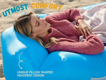 WEKAPO Inflatable Lounger Air Sofa Hammock-Portable,Water Proof& Anti-Air Leaking Design-Ideal Couch for Backyard Lakeside Beach Traveling Camping Picnics & Music Festivals