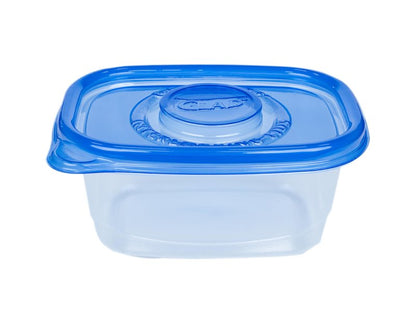 Glad GladWare Medium Rectangle Food Storage Containers with Lids, BPA Free Plastic for Soups Salads and Meal Prep, Airtight Leak Resistant, Microwave Dishwasher Freezer Safe, 24 Oz, 5 Count