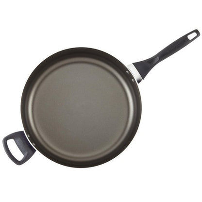 Farberware Dishwasher Safe Nonstick Jumbo Cooker/Saute Pan with Helper Handle - 6 Quart, Black
