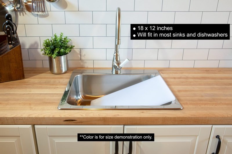 Commercial Grade Green Cutting Board - 18 x 12 Inch 1/2" Thick HDPE Dishwasher Safe for Salad, Vegetables, Fruit, Large Size