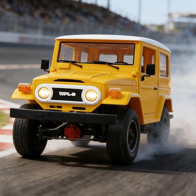 YIKESHU RC Truck Remote Control Truck 2.4Ghz 1/16 RC Crawler All Terrain Car RC Rock Crawler 4x4 WPL C34 RTR Mudding ull Scale Off Road RC Cars Realistic Vehicle Hobby RTR RC Trucks for Adult