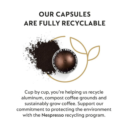 Nespresso Vertuo Intenso Dark Roast Coffee Capsules - 30-Count Pods for 7.8oz Brews