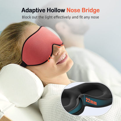 LitBear Sleep Mask for Side Sleeper Women Men, Eye Mask for Sleeping Light Blocking, 3D Contoured Cup Sleeping Mask, Soft Breathable Sleep Eye Mask with Adjustable Elastic Strap for Travel