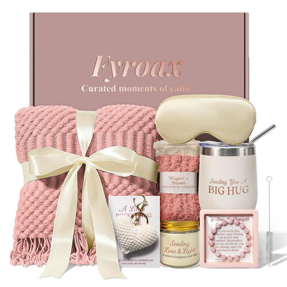 Get Well Soon Gifts Basket for Women, Care Package for Women After Surgery, Self Care Set, Inspirational Thinking of You ＆Feel Fetter Gifts for Friend Sick