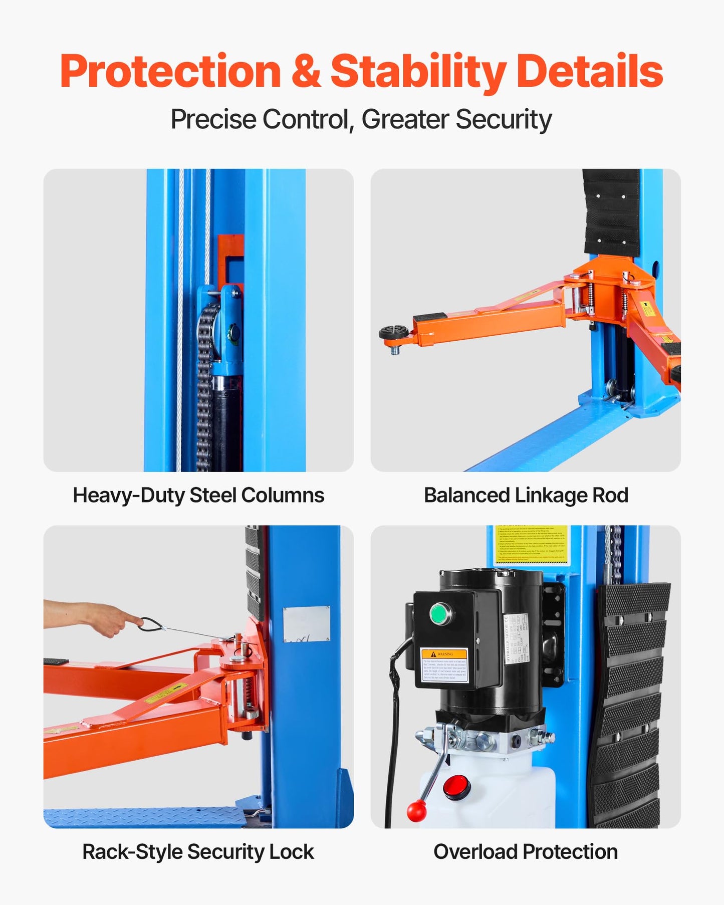 VEVOR 2 Post Car Lift 12000Lbs Capacity, 2.95HP Powerful Motor Auto Hoist, 220V Two Post Lift for Sedan SUV Pickup Truck, 74.8 Inch Height Automotive Lift for Home Garage Repair Workshop