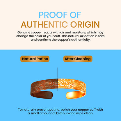 Healing Monk Pure Copper Bracelet for Men & Women – Handmade Uncoated Copper Jewelry Cuff – Adjustable Healing Copper Bracelets for Arthritis – Mens & Womens Copper Cuff Pulsera de Cobre (Twist)