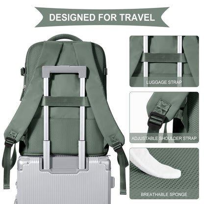 coowoz Travel Backpack Carry On for Women Man Gym Backpacks with Laptop Compartment Mochila de Viaje Teacher Personal Item Backpack Airplane Accessories Must Haves Grey Small