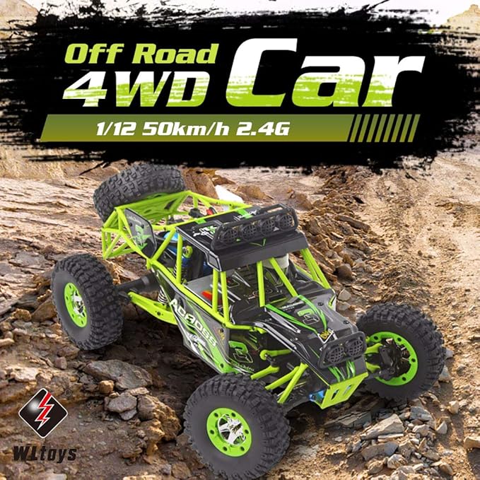 GoolRC WLtoys 12428 RC Car 1/12 Scale 4WD 50km/h High Speed RC Rock Crawler 2.4Ghz Remote Control Off Road Truck for Adults