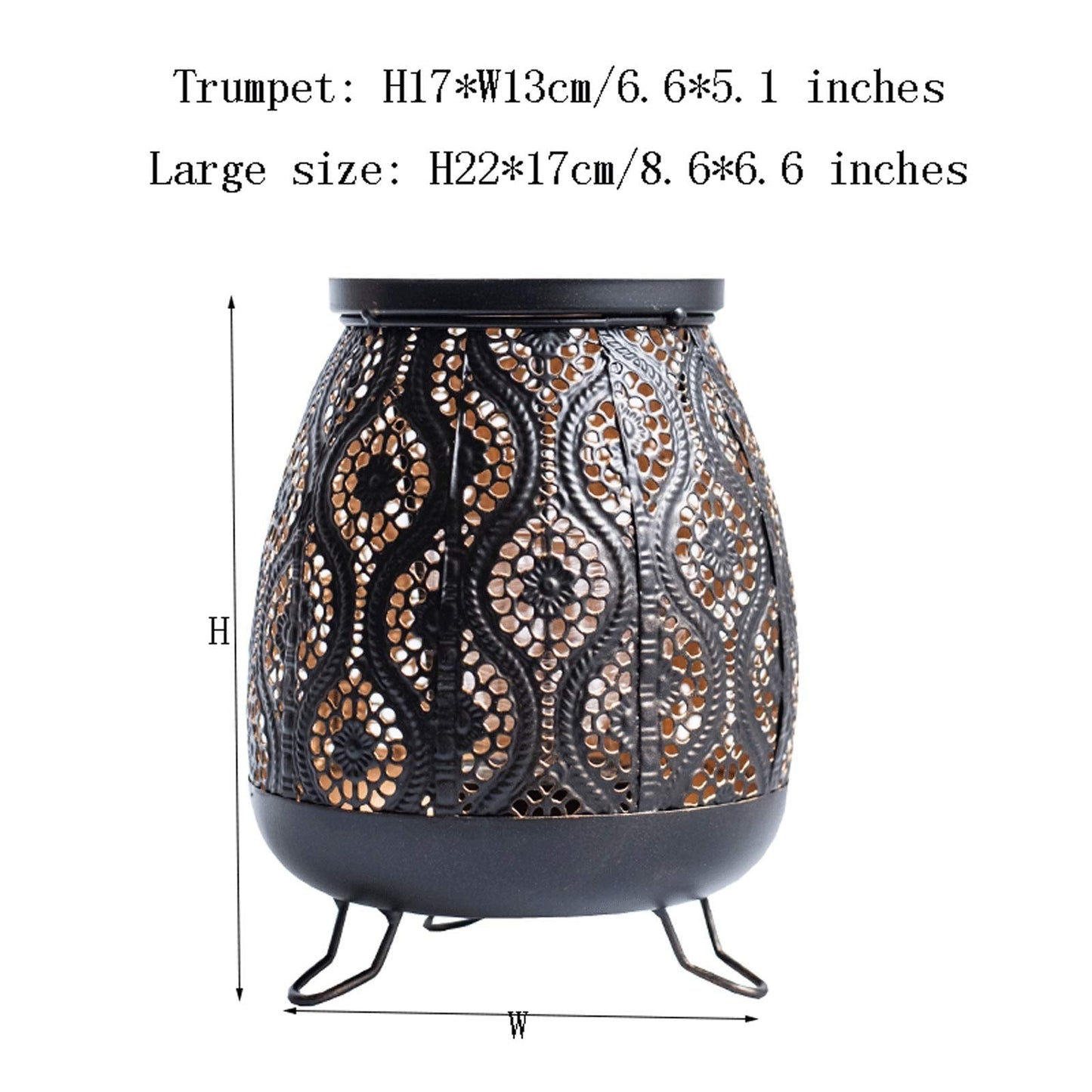 XILIN-1987 Candle Holderss Retro Wrought Iron Candle Holder Hollow Carved Candlestick Centerpieces for Wedding, Home Decor, Ceremony and Anniversary Decorative Candlestick (Size : Small)