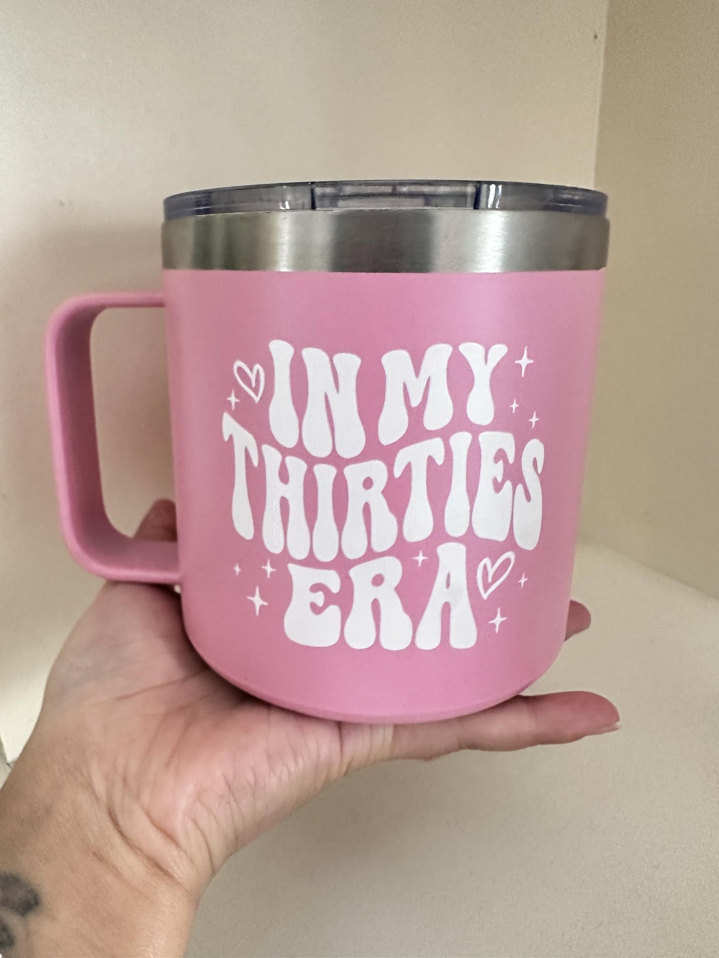 EXIGENT In My Thirties Era Coffee Tea Cup Mug Collectible 14Oz Ounces 30th Birthday Gifts 1995 Decorations (Pink_30, 14oz)