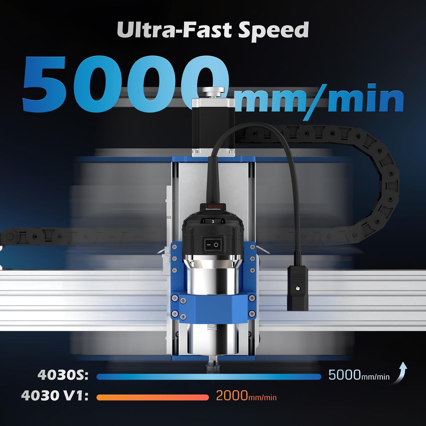 Genmitsu PROVerXL 4030S CNC Router Machine with 710W Spindle + 1.5KW Water Cooled Spindle Motor Kit