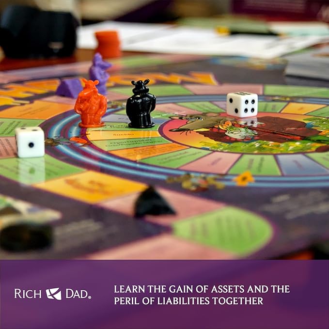 Rich Dad Cashflow How to Get Out of The Rat Race Board Game Set Adult &amp Kid Version - Fun and Educational Financial Literacy Learning Games for Boys Girls and Family