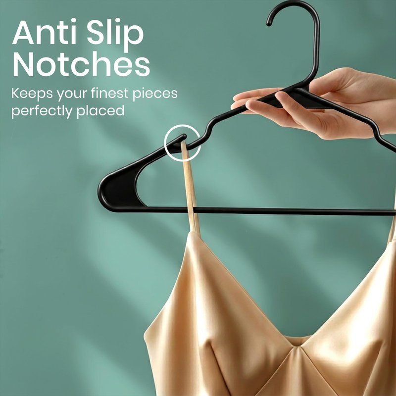 Utopia Home Plastic Hangers 200 Pack - Perfect Space Saving Clothes Hanger - Durable and Strong - Perfect Closet Organizers with Shoulder Grooves (Grey)