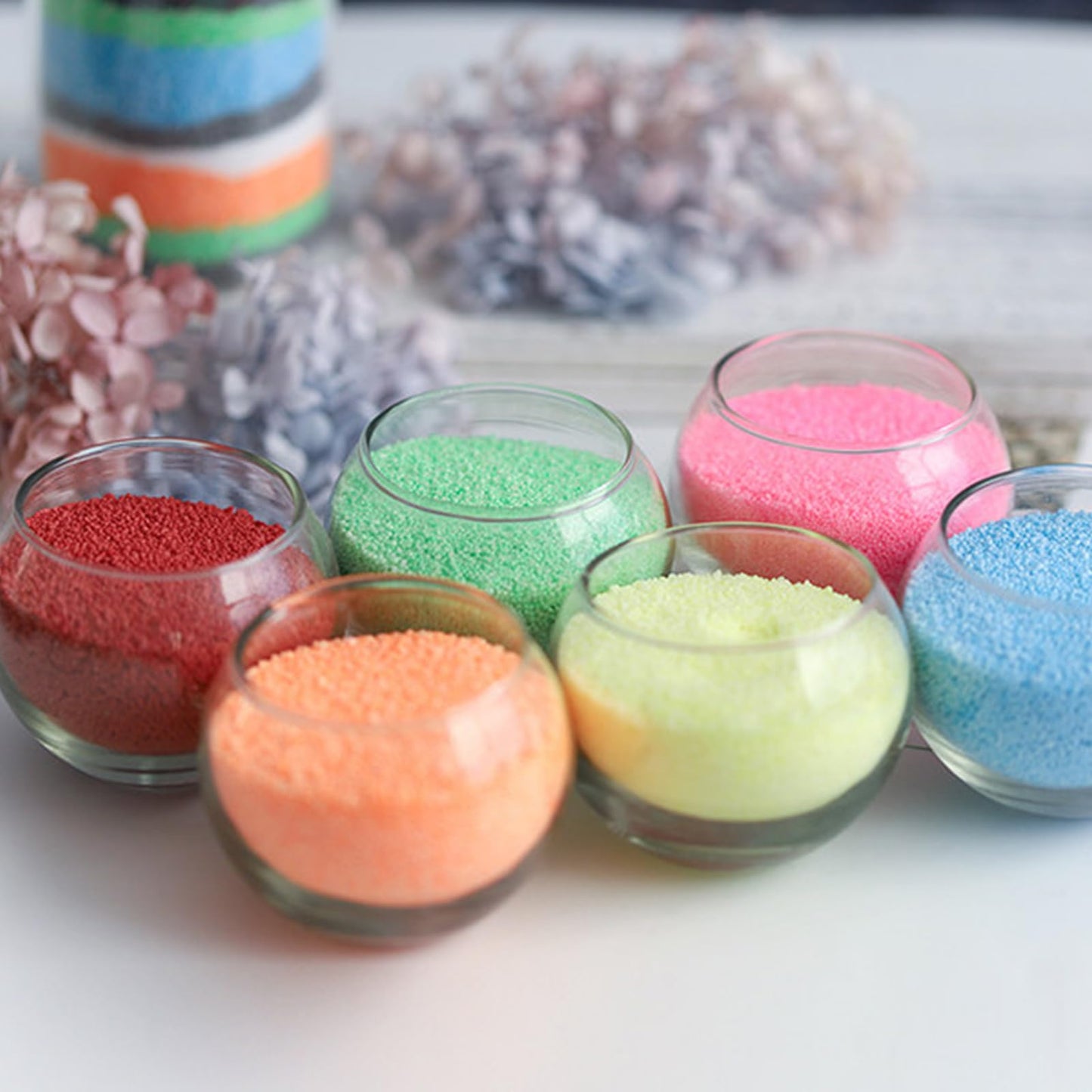CoolCrafts Sand Wax Candle with Wicks 2 LB Pearled Sand Candle Bulk for Candle Making, Wedding Decor, Crafts - Orange
