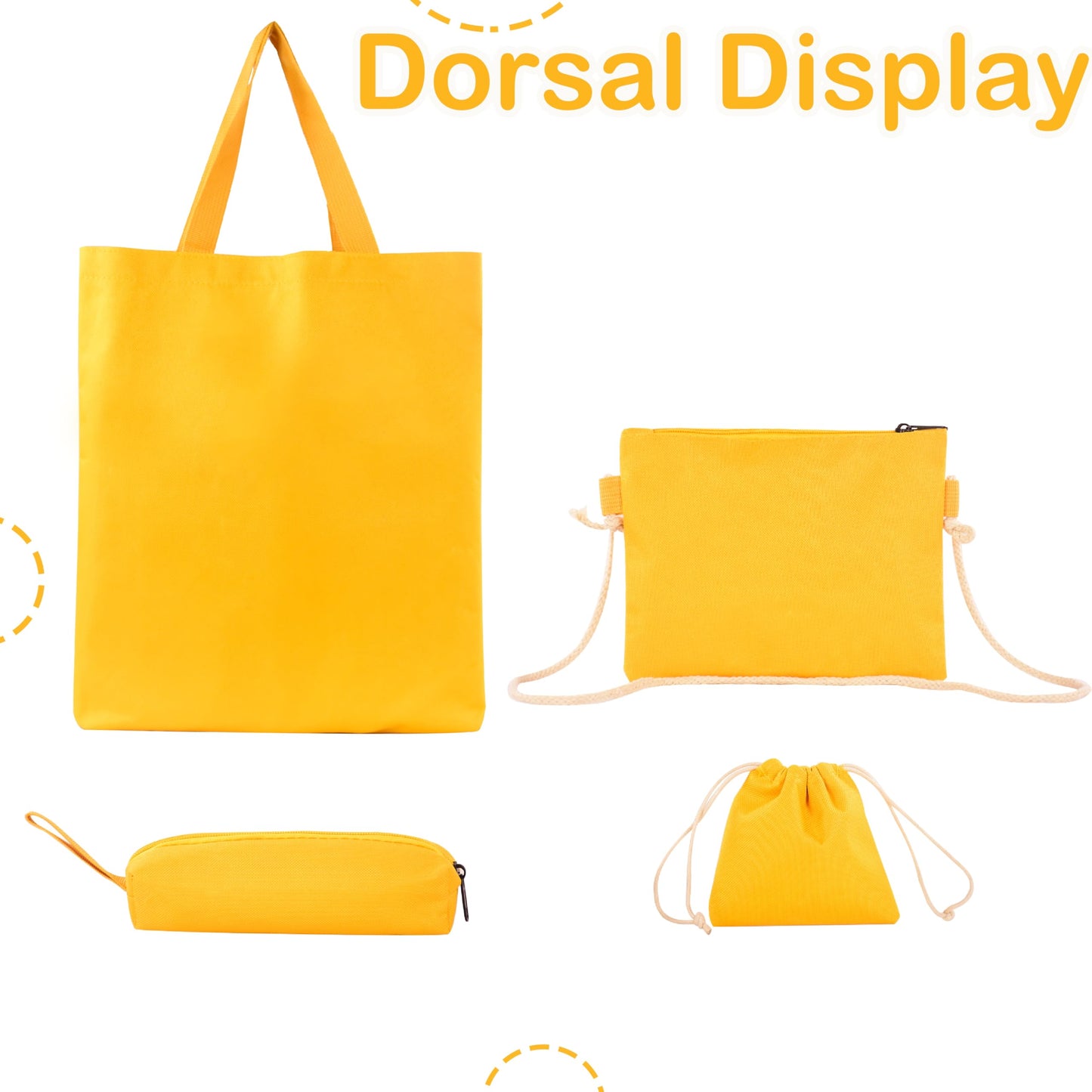 Lifelix Kawaii Backpack for Girls 5 Pcs School Bookbag Cuet Kids Schoolbag with Accessories Crossbody Bags Pencil Case Handbag Coin Purse (Yellow)